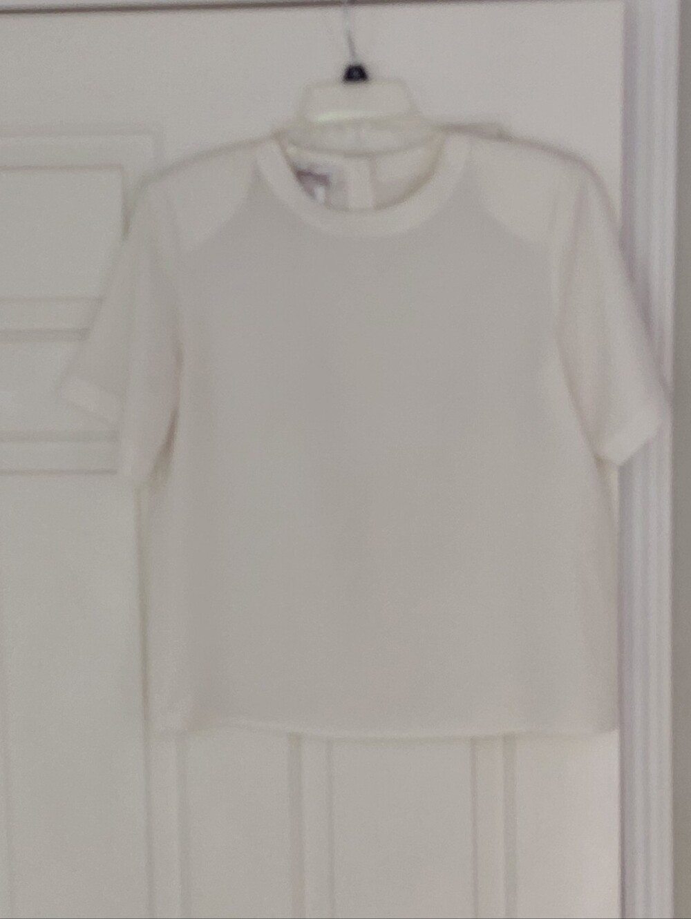 Worthington Petite Vintage Cream Shirt Sleeve Business Blouse Size Medium Petite